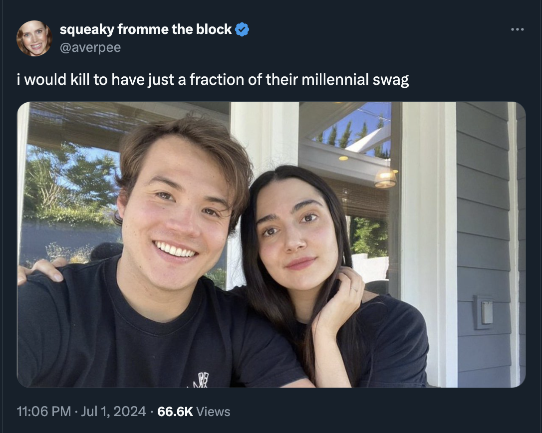 squeaky fromme the block i would kill to have just a fraction of their millennial swag Views